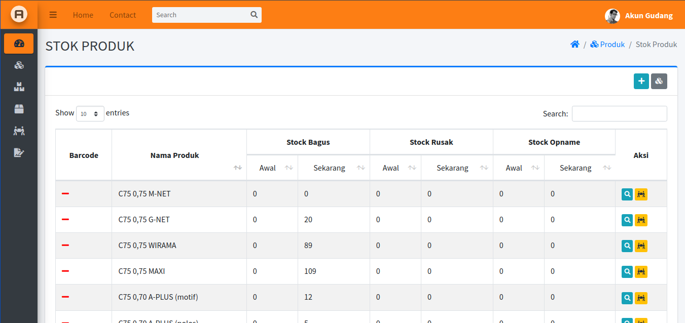 Stock product point of sales web-app